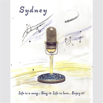 Life Is a Song Watercolor Print with Custom Text - myDaVinci